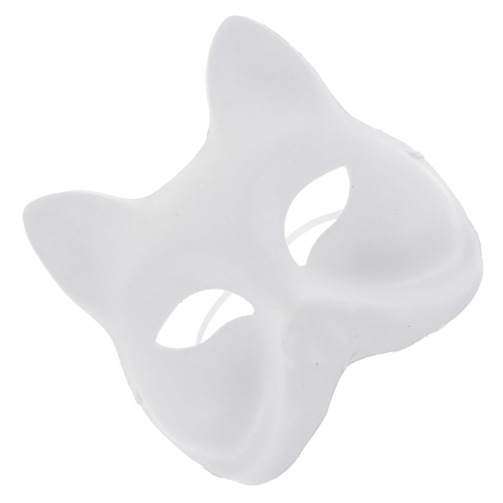 Abaodam 6pcs Unfinished Fox Masks for Diy Painting White Masquerade Masks for Costumes Parties Fun Arts Crafts Accessory for Boys and Girls Adults Safe Paper Pulp Material