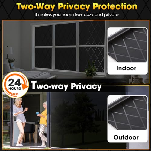 Película para ventana 100% blackout con patrón diamante 29.5 x 78.7 in miniatura 4