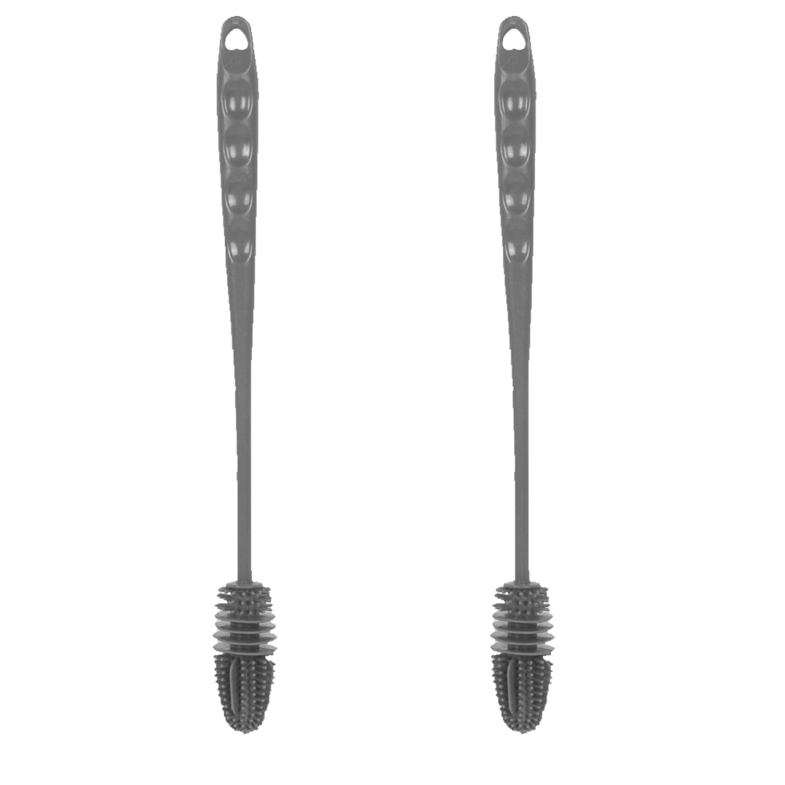2PCS Bottle Brush, Silicone Water Bottle Brush Long Handle Bottle Cleaner Brush for Baby Bottles Sports Bottle Vase Glassware(Long)