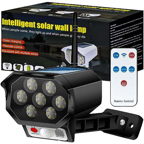 Retoo Dummy Kamera mit Solarlampe Aussen mit LED Solarleuchte für Garten, Überwachungskamera für Außenbereich solarbetrieben, Wandhalterung, Solar Panel, Sicherheit Kamera Attrappe, Fake Camera