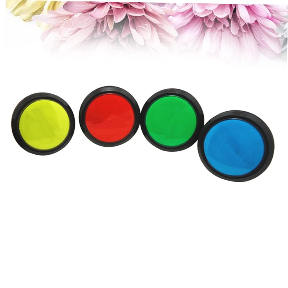 VICASKY 8pezzi Pulsanti Circolari Per Gioco Da Tavolo Pulsanti Dj Per Risposte Veloci Rosso Giallo Blu Verde Gioco Educativo