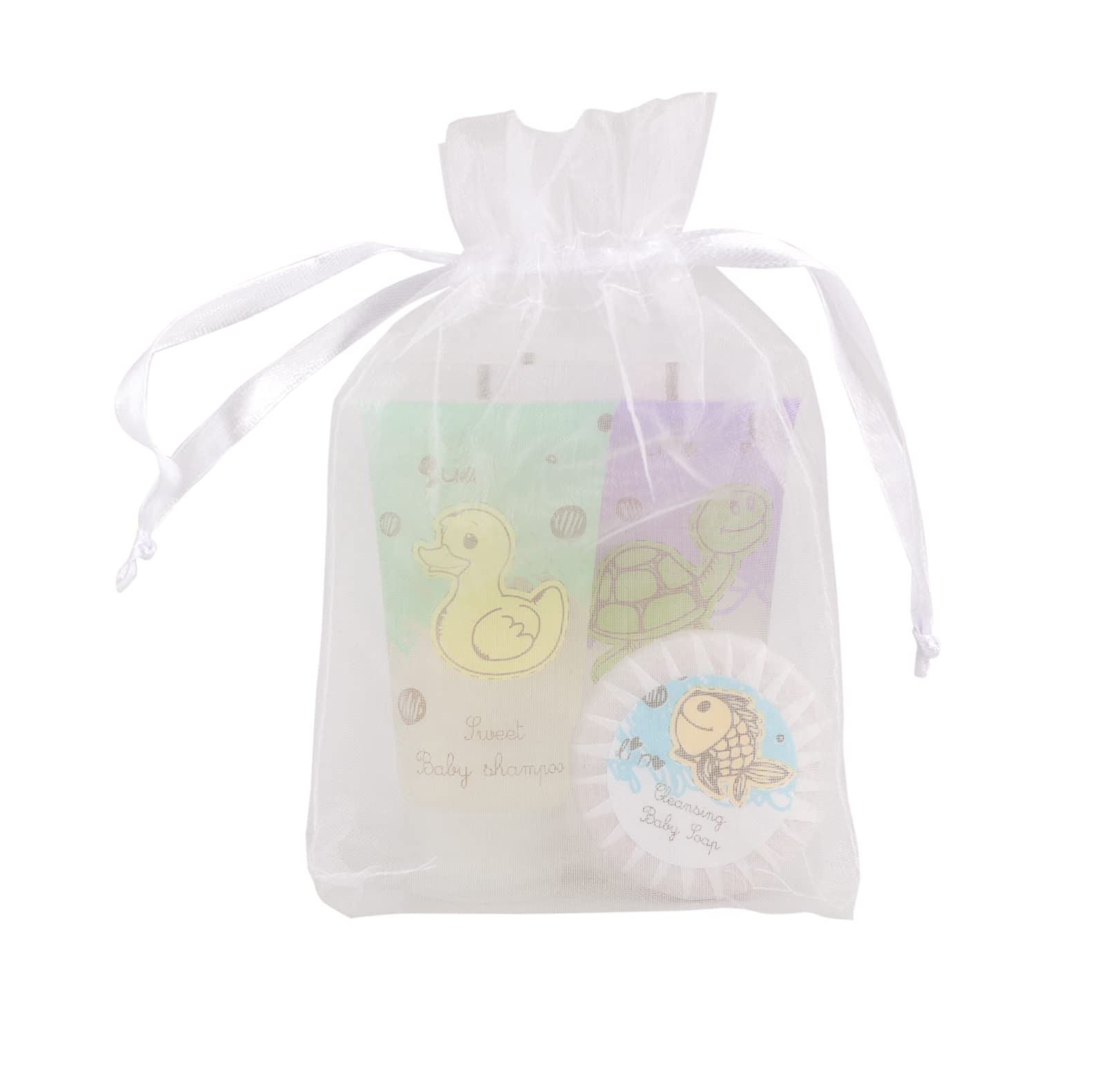 PRESENT-MORE - Set Cortesia 15 Ospiti For Babies | Fragranza Bubble - Shampoo, Gel Doccia, Crema Corpo e Sapone - Made in Italy - Per Hotel e B&B