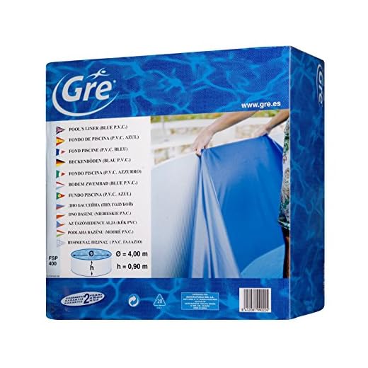Gre Fprov738 - Liner Para Piscinas Ovaladas, 730 X 375 X 132 Cm (Largo X Ancho X Alto), Sistema Colgante, Color Azul