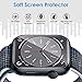 UniqueMe 8 Pack for Apple Watch Series 9/8/7 Screen Protector 45mm, [Strong Asorption] [Flexible TPU Not Glass][Bubble Free] iWatch Anti-Scratch Replacement Protection HD Clear iWatch Cover Soft Film