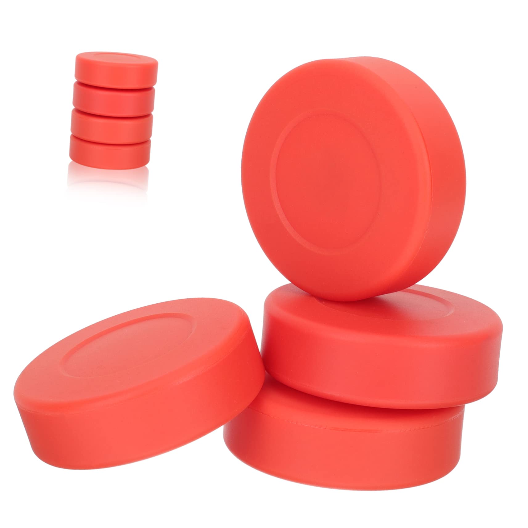 Toddmomy 4pcs Plastic Hockey Pucks Ice Hockey Pucks Ice Hockey Adjustable Ball Sports Fan Hockey Pucks Street Hockey Puck Hockey Training Equipment for Practicing and Training
