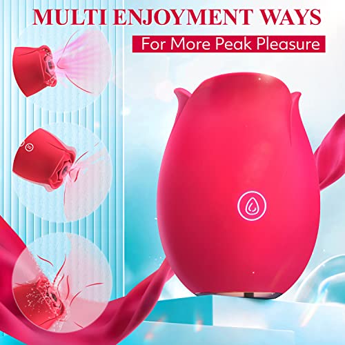 Clitoral Sucking Vibrator, G Spot Dildo Rabbit Vibrator, Waterproof Rechargeable Quiet Clitoris Stimulator With 3 Suction Patterns & 10 Strong Vibration Adult Sex Toys For Women Couples (Rose) #TOP3