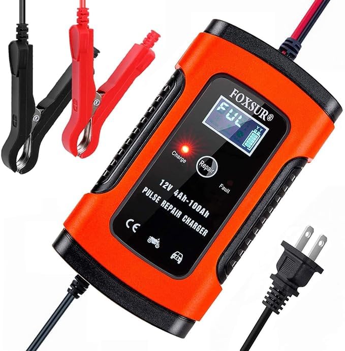 Caricabatterie Auto BUDDYGO 5A 12V – Manutentore Automatico Con Display LED E Riparazione
