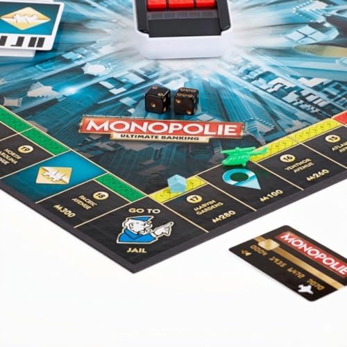 Image of Ultimate Banking Board Business Game - Electronic Banking Edition with Card Swiping Machine - Family Strategy Trading Game - Cashless Property Game for Kids & Adults - 2-4 Players