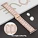Moolia Metal Band Compatible with Apple Watch Band 38/40/41/42mm Women Rhinestones Resin Wristband Bling Diamond Bracelet for iWatch Series 11 10 9 8 7 6 5 4 3 2 1, Rose Gold/Pink