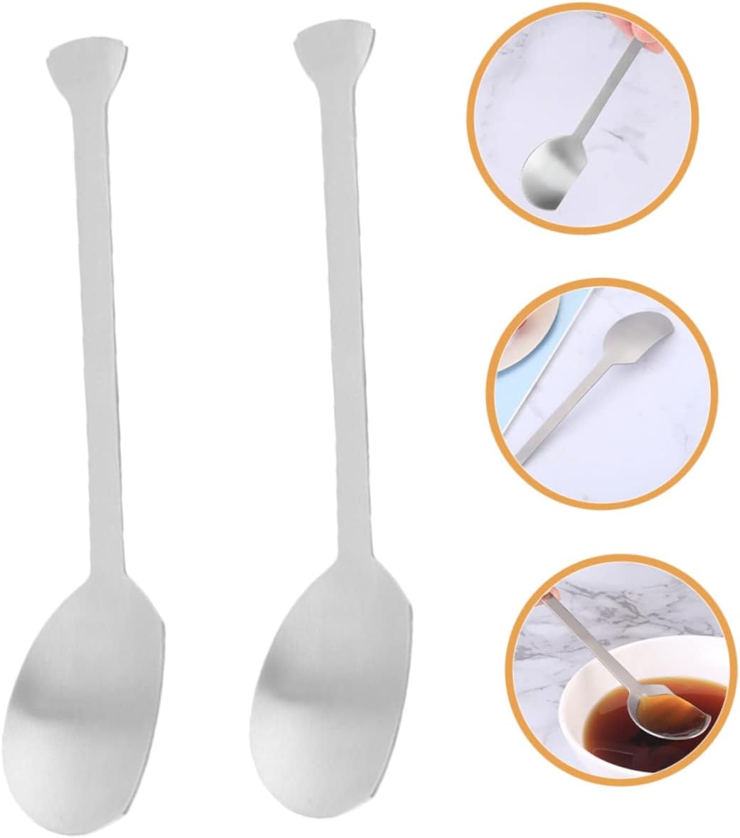 2pcs Jam Spoons Stainless Steel for Coffee Dessert Mixing