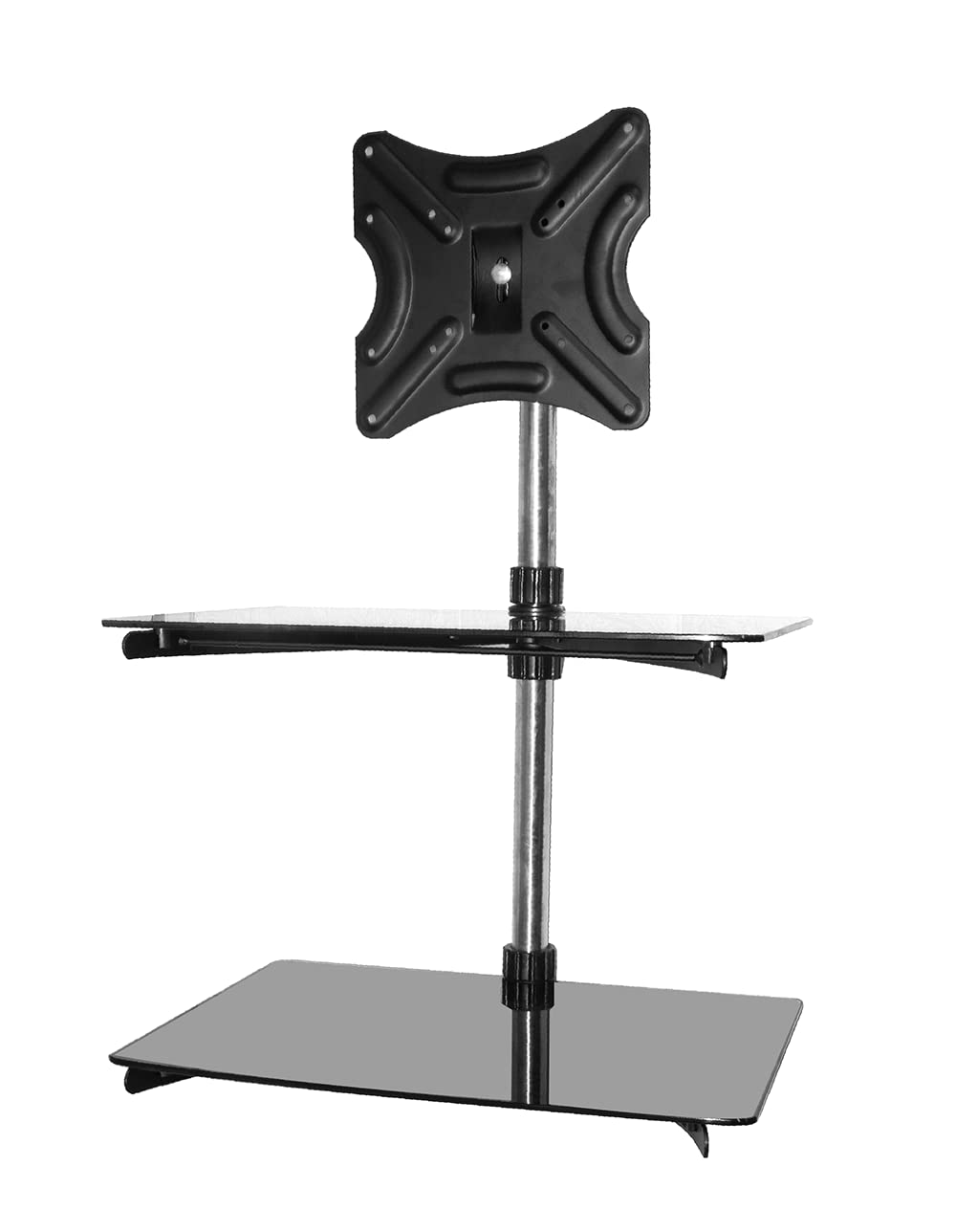 LEO.STAR LCD/LED Wall Bracket For 12 Inch To 37 LCD TV With DVD & Receiver Stand, 20 Degree Up And Down Tilt 180 Rotation