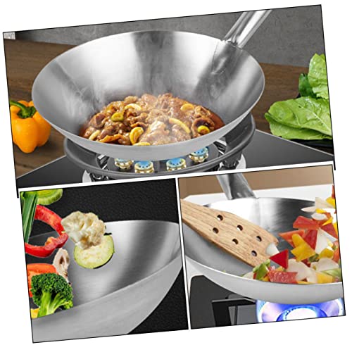 Wok de Acero Inoxidable MAGICLULU con Mango Ergonómico miniatura 2