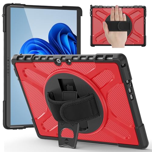Funda protectora Funda compatible con Microsoft Surface Pro 8 (versión 2021) Funda de 13 pulgadas con soporte de 360° compatible con teclado Type Cover, funda protectora resistente a prueba de golpes(