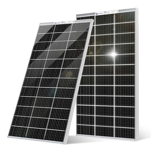 ECO-WORTHY 240W Solar Panel Bifacial 2pcs 120 Watt 12 Volt Monocrystalline Generation Module Off Grid PV Power Charger for Caravan Campervan RV Shed Farm Motorhome