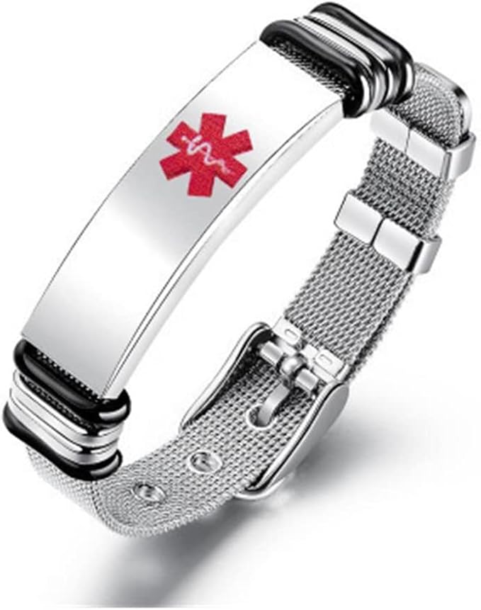 GAUEIOUR Medical Alert Bracelet,Unisex Medical Logo Bracelet,Simple
