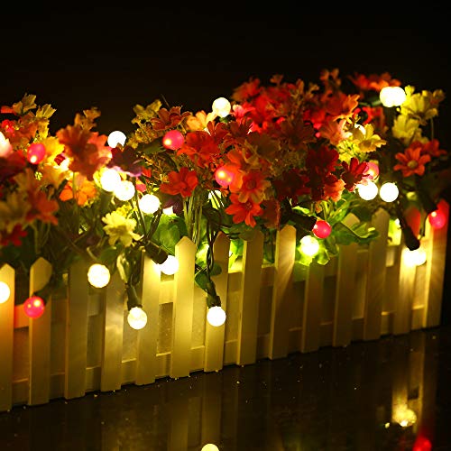 Jemmy Ho 70 Pcs Globe String Lights With Pearlized Glass Bulbs,Red Warm And White,Ul Certified 18.3Ft 120V Led Fairy Lights,Approved For Indoor/Outdoor Patio Wedding Christmas Tree Decor #TOP4
