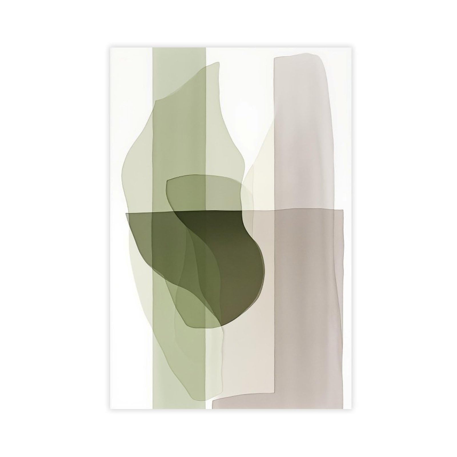 Zguols Beige Brown Abstract And Minimalist Poster Canvas Poster Bedroom Decor Sports Landscape Office Room Decor Gift Unframed Print 20" L X 30" W