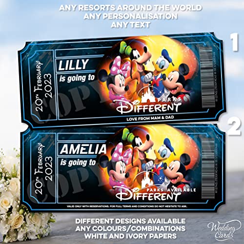 Wedding Cards Ticket surprise personnalisé Cover