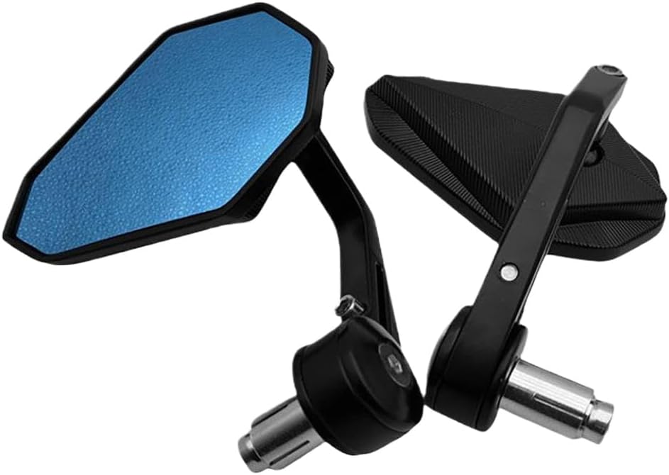 1 Pair Aluminum Motorcycle Rearview Mirrors Universal Scooter Bar End Handlebar Mirror Rear View Fits 13-17mm Handlebar End