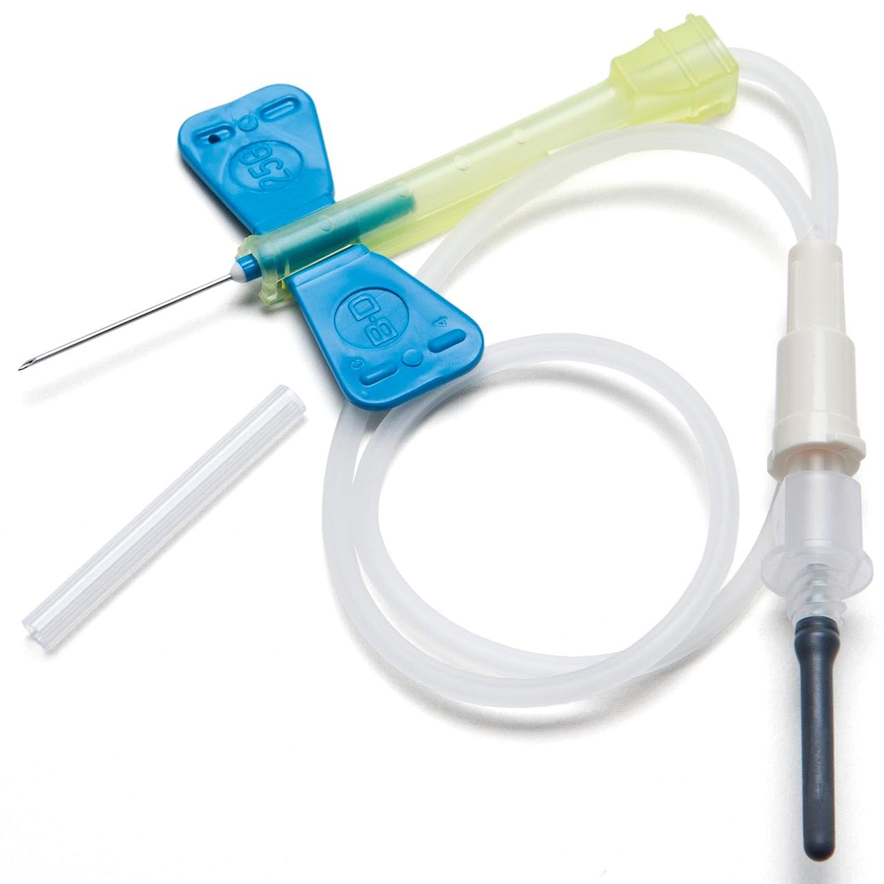 BD Vacutainer Safety-Lok Blood Collection Set, 25G x 0.75", with 12" Tubing and Luer Adapter, 50 Count