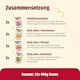animonda Carny Katzen Nassfutter, Sorten Mix 'Kräftige Variation' (12 x 400g), getreidefreies Katzennassfutter ohne Zucker für ausgewachsene Katzen mit frischen fleischigen Zutaten