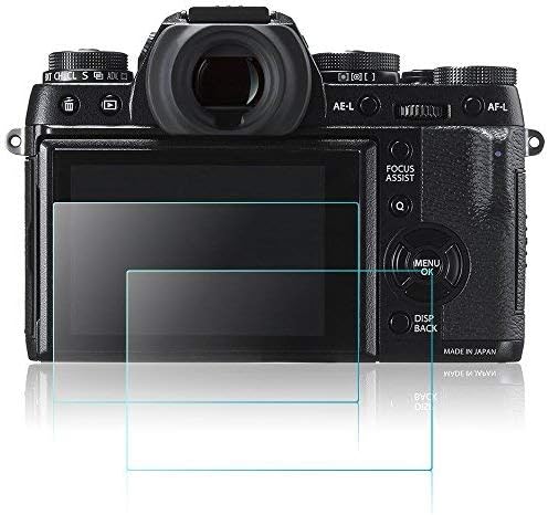 Screen Protector Compatible Fujifilm X-T1 X-T2, AFUNTA 2 Pack Camera Anti-Scratch Tempered Glass Film for DSLR Camera