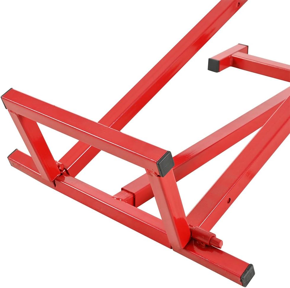 Lawn Mower Lift Jack, 800 Lbs Capacity Riding Mower Lift with 45° Tilt Adjustable and Telescopic Maintenance Jack Lifting Platform, for Riding Lawn Mower, Zero Turn Lawn Mowers, Lawn Tractor