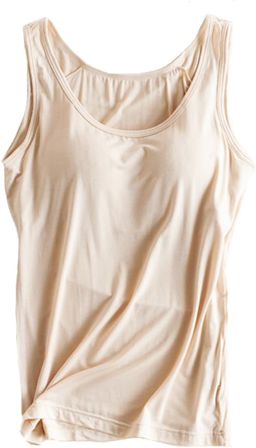 Womens Modal Built-in Bra Padded Camisole Yoga Tanks Tops, Sp-2