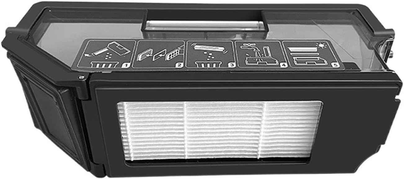 Spare Dust Box with Hepa Filter, Compatible for Ecovacs Deebot X1 Turbo/Omni, Robot Vacuum Cleaner Replacement Accessories
