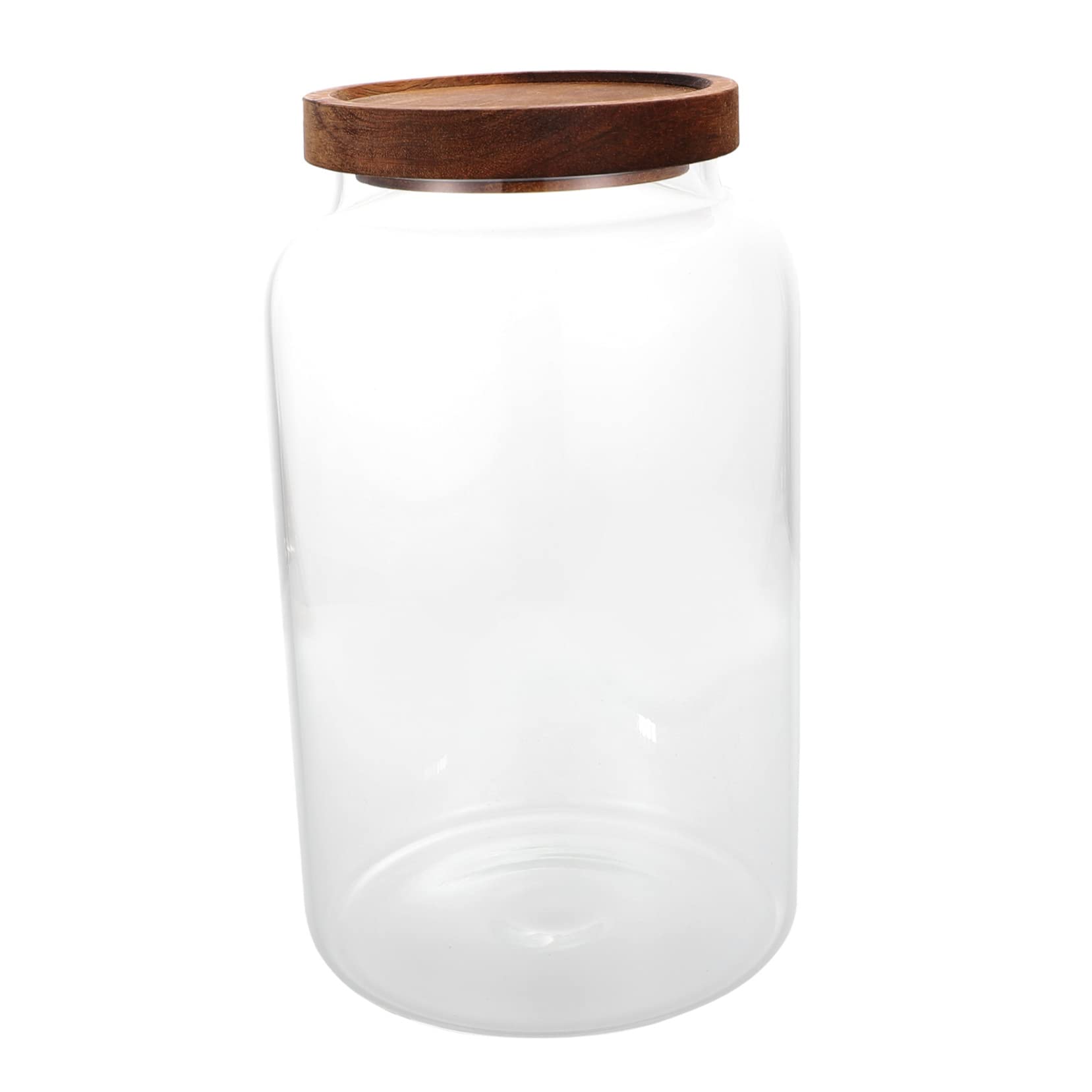 2,8l Vorratsglas aus Glas mit Holzdeckel Luftdichte Aufbewahrungsdose für Küche und Schreibtisch Feuchtigkeitsbeständig zur Lagerung von Lebensmitteln