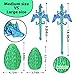 Winged Dragon Surprise Egg 3D Printed Eggs with Dragon Inside Collectible Fantasy Desk Toy Gifts for Kids Adults Christmas Easter Birthdays Holiday Decor(Christmas Green,Large)