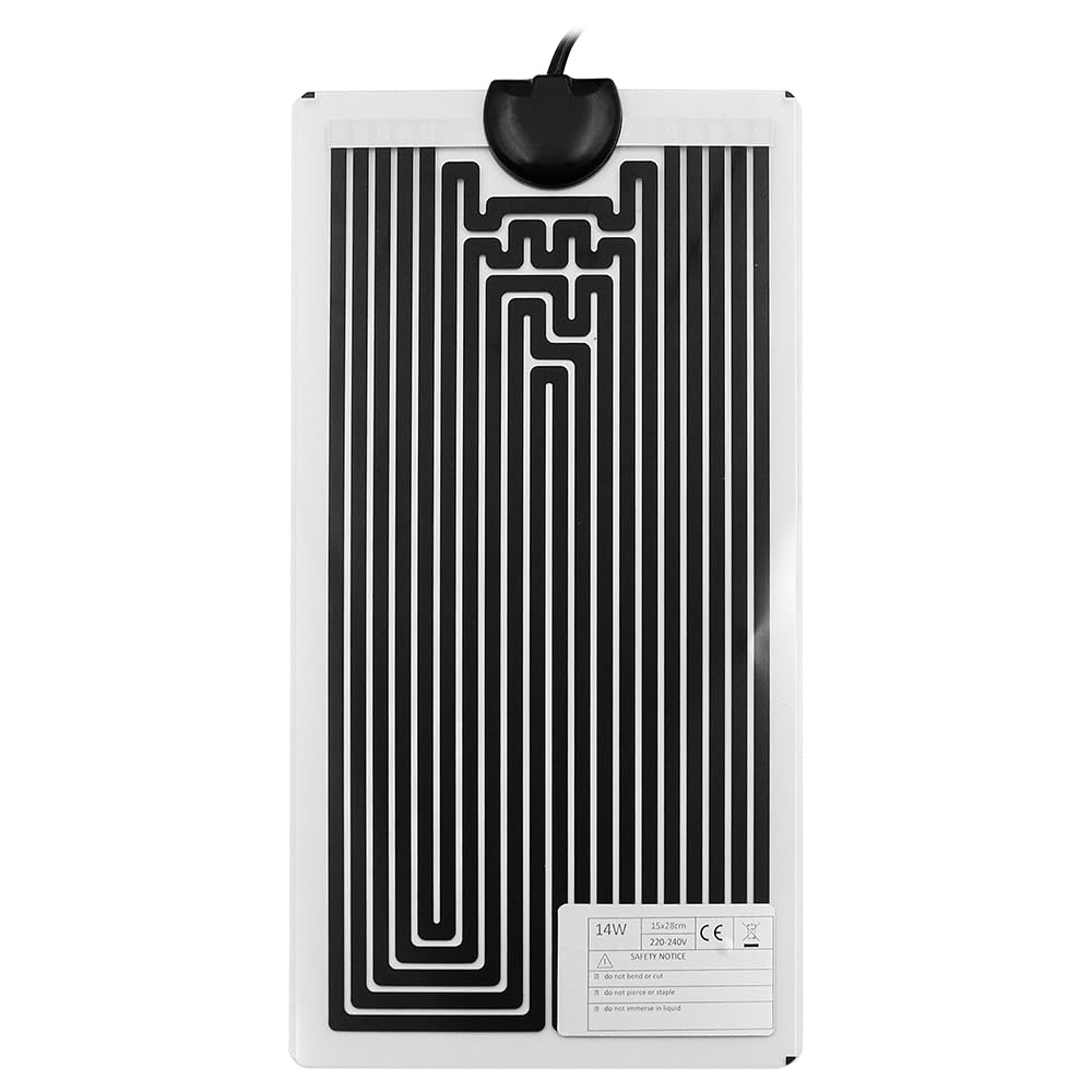 CENPEK Small Heat Mat 15x28cm 14W Heat Mat with Thermostat Temperature Control for Reptiles Snakes Lizards Geckos Spiders Caterpillars Aquarium Heating Pad - Image 2