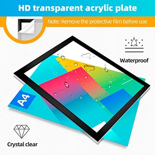 VAIIGO A4 Self Adhesive Magnetic Display Frame, Acrylic Poster Menu Sign Holder, Magnetic Paper Holder for Wall, Glass, Door, Fridge, Home, Office, Store (Black, 5Pack )