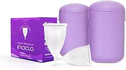 Kit 2 Coletores Menstruais Inciclo + 2 Cápsulas Esterilizadoras (A (2UN - a partir de 30 anos ou com filhos), Lavanda)
