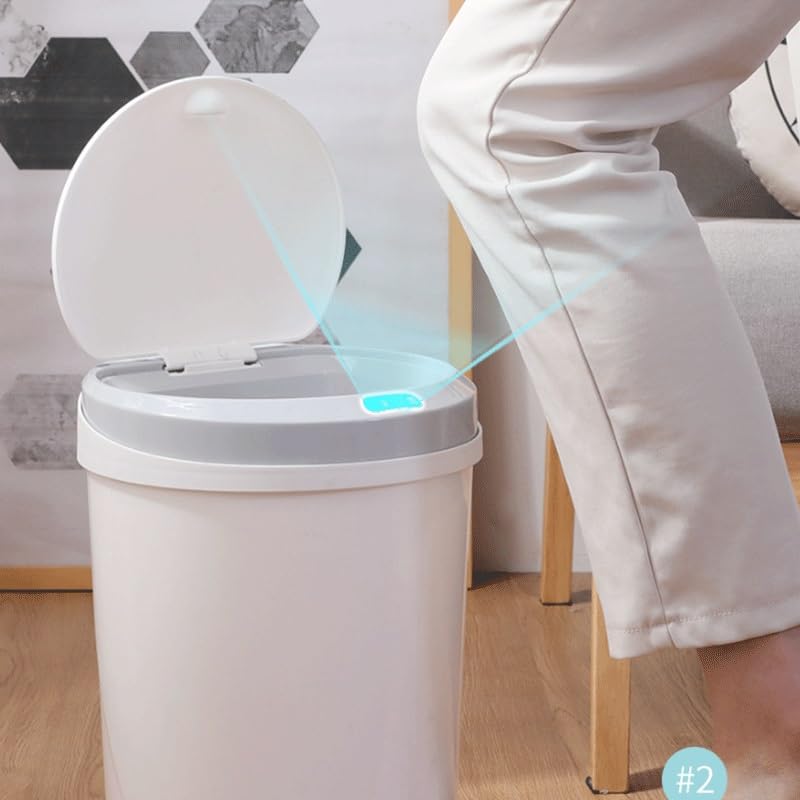 Home PP Material Intelligent Induction Garbage Bin Bathroom Electric Kick Touch Storage
