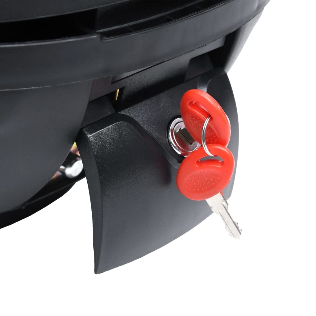 vidaXL Motorradkoffer für 1 Helm Wasserfest Top Case Motorrad Roller Rollerkoffer Helmkoffer Topcase Koffer Motorradtasche Schwarz 35L