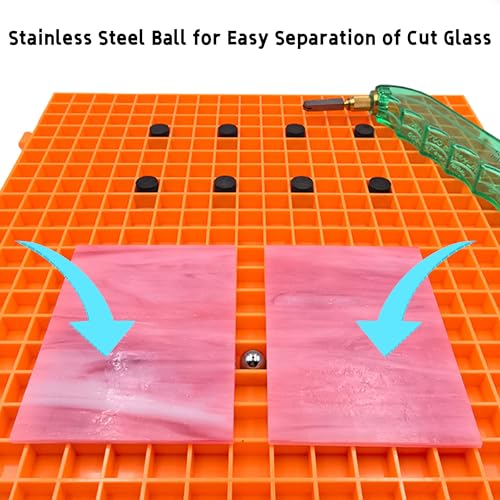 stained glass cutting mat solid bottom plastic grid orange 1 pack