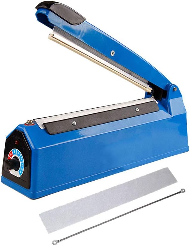 LabZhang 8inch Impulse Bag Sealer,Impulse Heat Sealer,Manual Poly Bag Heat Sealer Heat Seal Closer with Replacement Kit