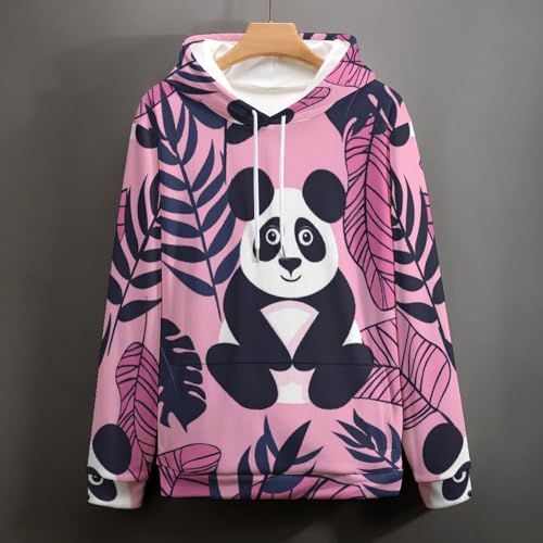 Sweatshirt pullover pour homme femme imprimé panda taille S - 5