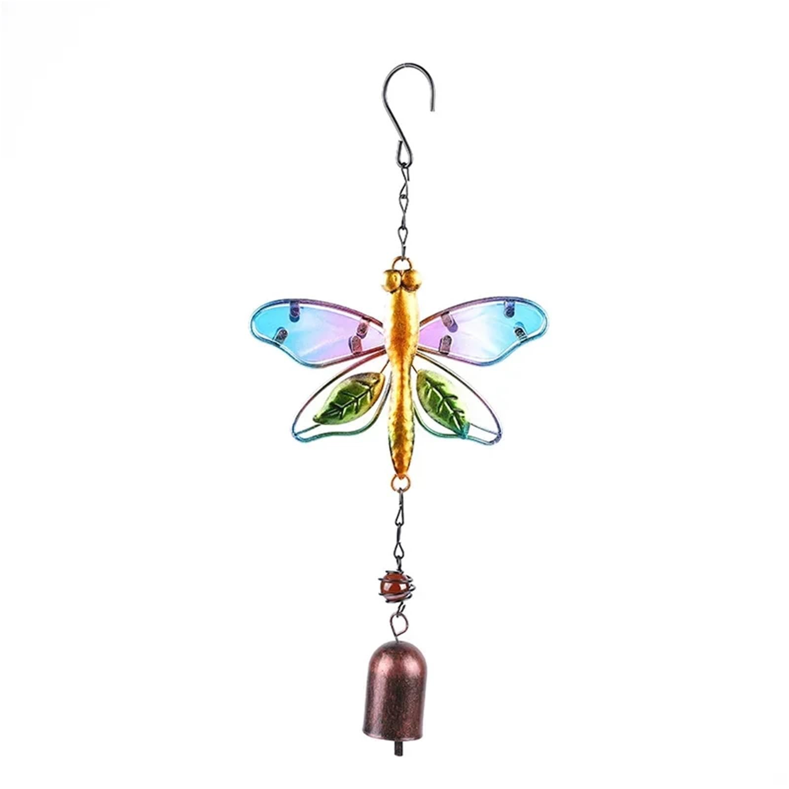 Wind Chimes Wind Chime Hummingbirds Dragonflies AluminumTube Art Hanging Bells For Home Garden Decor(Color3)