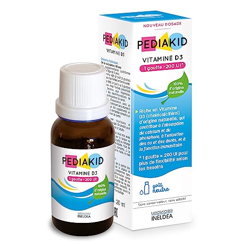 PEDIAKID - Vitamine D3 100% d'origine naturelle - Renforcement de...