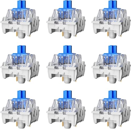Image of Zhouwang 108PCS Blue Switches,3 Pin Replacement Dustproof Mechanical Keyboards Switches, Suitable clicker for 3D Prints and Gaming Keyboards