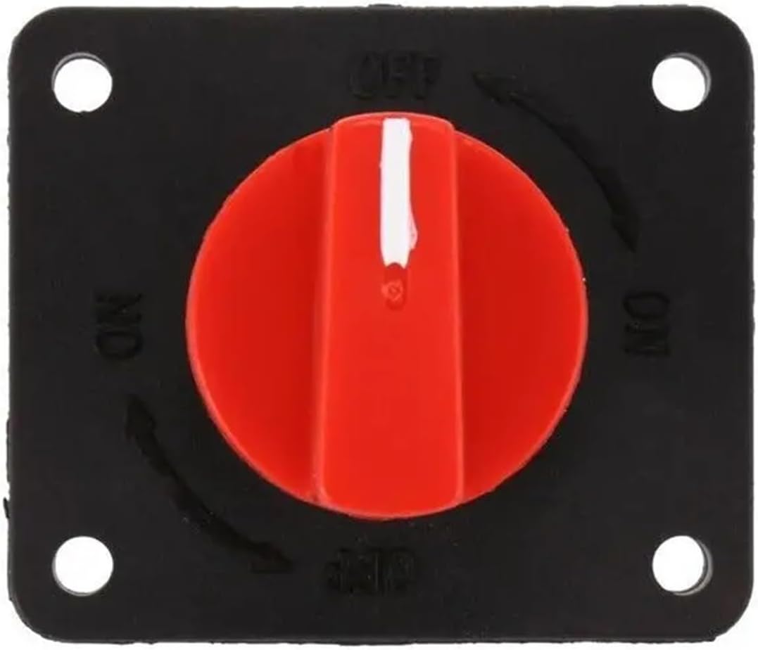MYRRHE 1PCS Battery Isolation Switch DC12V 24V 48V 100A Power Disconnect Isolator ON Off Switch Suitable for Car RV Boat Truck Car Yacht (Color : Switch)