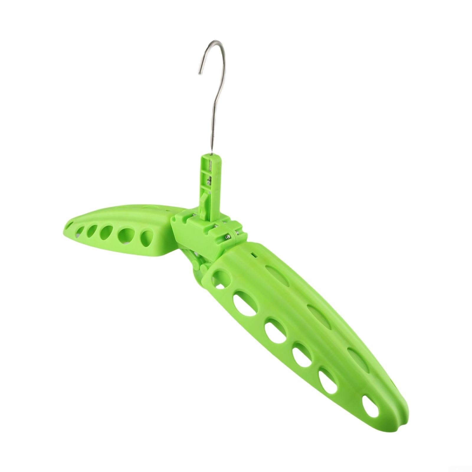 Percha para traje de neopreno, diseño plegable de flujo de aire de plástico resistente para surf, traje de buceo, accesorio de secado verde (verde)