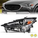 SOCKIR LED DRL Projector Headlight Assembly Fit for 2017-2021 Mazda CX-5 w/AFS OE Style Headlamp Replacement Left Driver Side