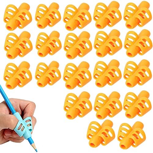 Temple Pencil Grips for Childrens Handwriting, Pencil Holder for Kids, Handwriting Grip, Ergonomic Training Finger Pencil Grips, Writing Tool for School Kids (Pack 4, Mixed)