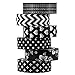 Produktbild UOOOM 6 Rolls 10M x 15MM Washi Tape Set Masking Tape Schwarz Weiß Muster Dekoband Klebebänder DIY Scrapbook deko (Schwarz)