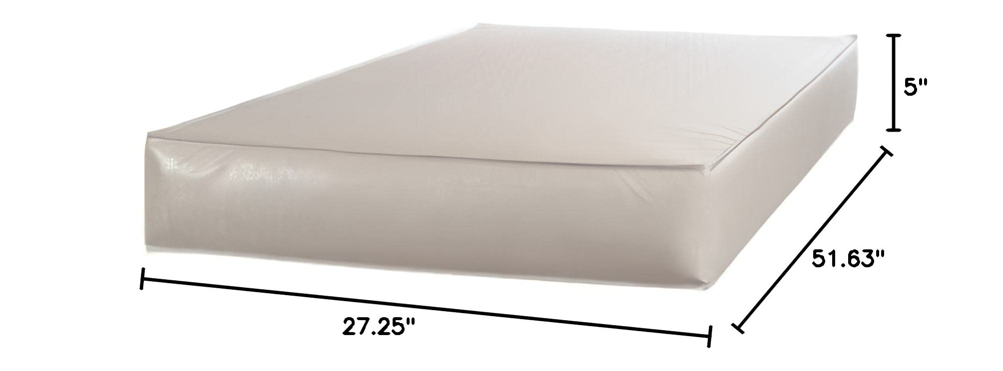 Sealy Soybean Foam-Core Waterproof Baby Crib and Toddler Mattress - Lightweight Soybean Foam-Core - Made in USA, 52"x28"