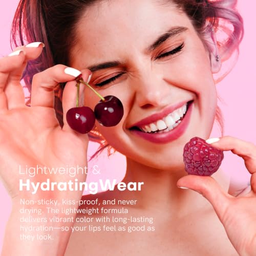 Image of bayfree Lip Tint Stain Set, 2 PCS Korean Water Tint Lightweight Non-sticky, Waterproof Long Lasting Liquid Blush & Lip Stain, Transfer-Proof, Matte Finish Lip Color Makeup (made into jam)