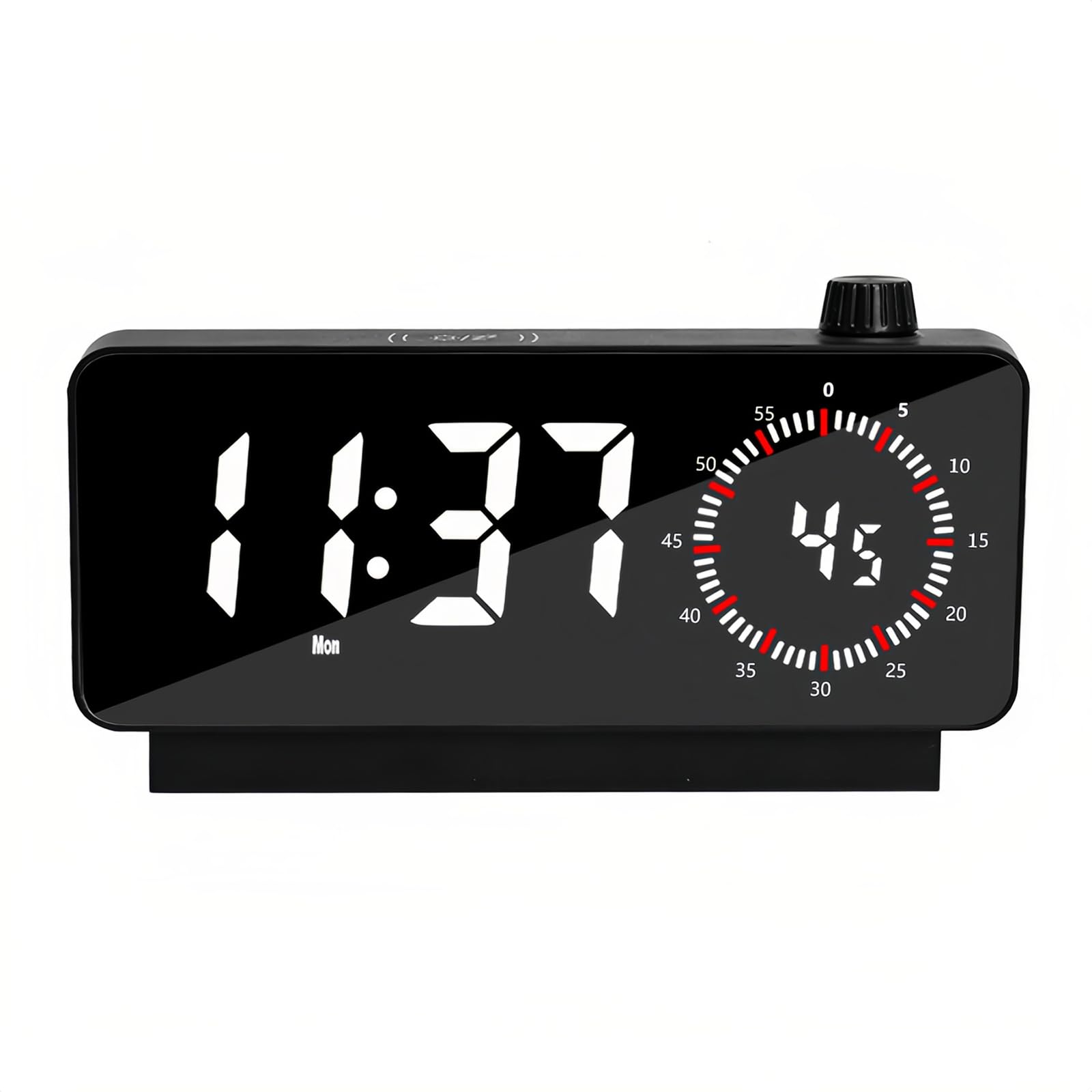 Reloj despertador LED de enchufe con gran pantalla para evitar la fatiga visual